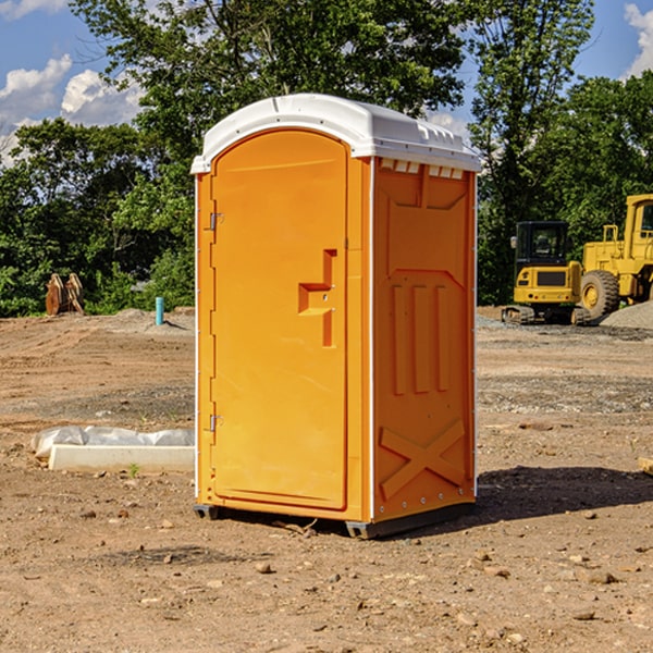 how often are the portable restrooms cleaned and serviced during a rental period in Rooks County KS